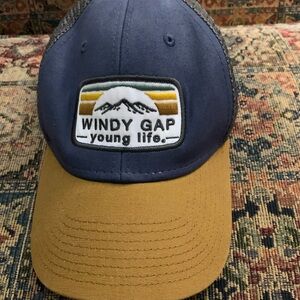 Men’s Blue and Tan Windy Gap Young Life Snap Back Cap OSFA